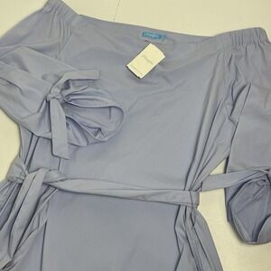 J. McLaughlin Small Tiegan Light Blue / Purple Off Shoulder Dress Belt NEW